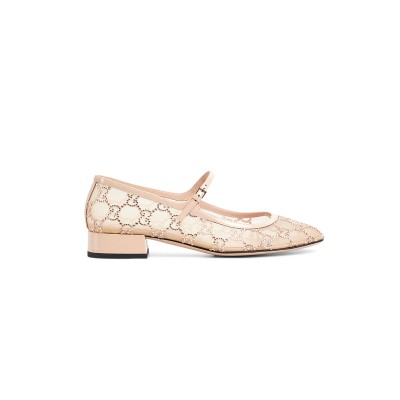 GUCCI WOMEN'S GG CRYSTAL BALLET FLAT 836809